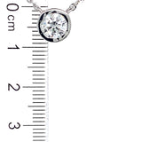 (LD) Collar con diamante de laboratorio en oro blanco 14kt. 42cm D-1.09CTS.