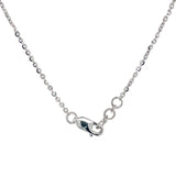 (LD) Collar con diamante de laboratorio en oro blanco 14kt. 42cm D-1.09CTS.