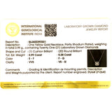 (LD) Collar con diamante de laboratorio en oro amarillo 14kt. 42/43cm D-1.27Cts.