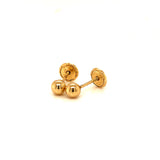 Aretes para bebés en oro amarillo 10kt.