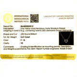 (LD) Collar con diamantes de laboratorio en oro amarillo 14kt. 42/43cm D-0.47Cts.