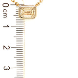 (LD) Collar con diamante de laboratorio en oro amarillo 14kt. 42cm