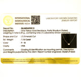 (LD) Collar con diamante de laboratorio en oro amarillo 14kt. 42cm