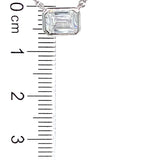 (LD) Collar con diamante de laboratorio en oro blanco 14kt. 42cm