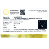 (LD) Collar con diamante de laboratorio en oro blanco 14kt. 42cm