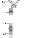(LD) Collar con diamantes de laboratorio en plata 925. 47cm D-0.53CTS.