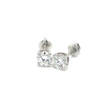 (LD) Aretes con diamantes de laboratorio en plata 925 D-1.02CTS.