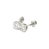 (LD) Aretes con diamantes de laboratorio en plata 925 D-1.02CTS.