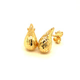 Aretes (gotas adiamantadas) (HC) en oro amarillo 10kt.