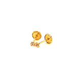 Aretes (circones) para bebés en oro amarillo 10kt