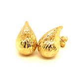 Aretes (gotas adiamantadas) (HC) en oro amarillo 10kt.