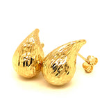 Aretes (gotas adiamantadas) (HC) en oro amarillo 10kt.