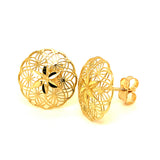 Aretes (filigrana) en oro amarillo 10kt.