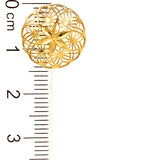 Aretes (filigrana) en oro amarillo 10kt.