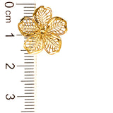 Aretes (flor de filigrana) en oro amarillo 10kt.