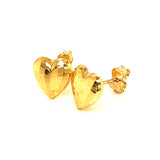 Aretes (corazón) (HC) en oro amarillo 10kt.