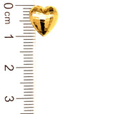 Aretes (corazón) (HC) en oro amarillo 10kt.