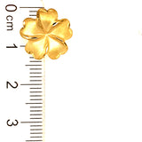 Aretes flor) en oro amarillo 10kt.