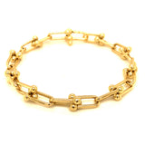 Pulsera (paperclip) en oro amarillo 10kt. 18cm