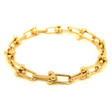 Pulsera (paperclip) en oro amarillo 10kt. 18cm