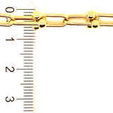 Pulsera (paperclip) en oro amarillo 10kt. 18cm
