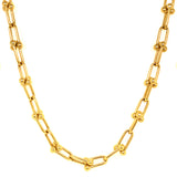 Collar (paperclip) en oro amarillo 10kt. 45cm