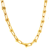 Collar (paperclip) en oro amarillo 10kt. 45cm