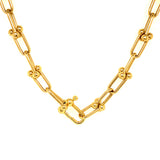 Collar (paperclip) en oro amarillo 10kt. 45cm
