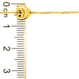 Collar (corazones) en oro amarillo 10kt. 45cm