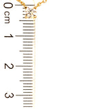 Collar con circón en oro amarillo 10kt. 45cm