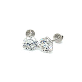 (LD) Aretes con diamantes de laboratorio en oro blanco 10KT