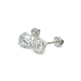 (LD) Aretes con diamantes de laboratorio en oro blanco 10KT