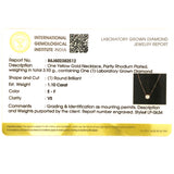 (LD) Collar con diamante de laboratorio en oro amarillo 14kt. 43cm