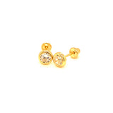 Aretes con circones en oro amarillo 14kt. (Abril)