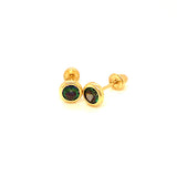 Aretes con circones en oro amarillo 14kt. (Junio)