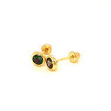 Aretes con circones en oro amarillo 14kt. (Junio)