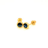Aretes con circones en oro amarillo 14kt. (Septiembre)