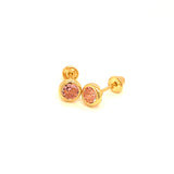 Aretes con circones en oro amarillo 14kt. (Octubre)