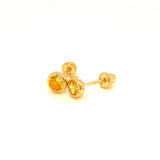 Aretes con circones en oro amarillo 14kt. (Noviembre)