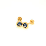 Aretes con circones en oro amarillo 14kt. (Diciembre)