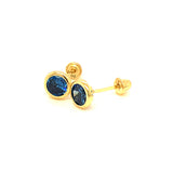 Aretes con circones en oro amarillo 14kt. (Septiembre)