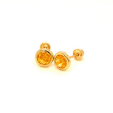 Aretes con circones en oro amarillo 14kt. (Noviembre)