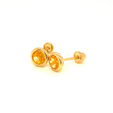Aretes con circones en oro amarillo 14kt. (Noviembre)