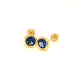 Aretes con circones en oro amarillo 14kt. (Diciembre)