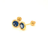 Aretes con circones en oro amarillo 14kt. (Diciembre)