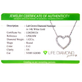 (LD) Collar con diamantes de laboratorio en oro blanco 14kt. 42/43cm