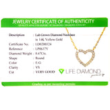 (LD) Collar con diamantes de laboratorio en oro amarillo 14kt. 42/43cm D-0.47Cts.
