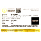 (LD) Banda con diamantes de laboratorio en oro blanco 14k.