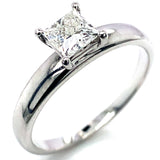 (LD) Anillo con diamante de laboratorio en oro blanco 14kt. D-0.53CTS.