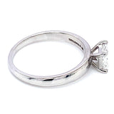 (LD) Anillo con diamante de laboratorio en oro blanco 14kt. D-0.53CTS.